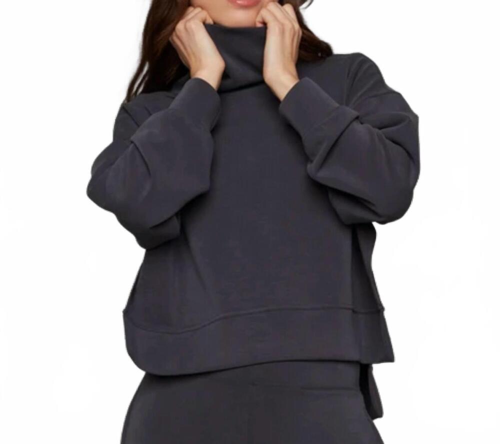 NEW RD STYLE funnel neck pullover in steel